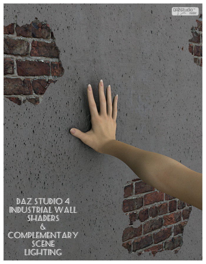 Industrial Walls DAZ Studio Shaders by: David BrinnenForbiddenWhispers, 3D Models by Daz 3D