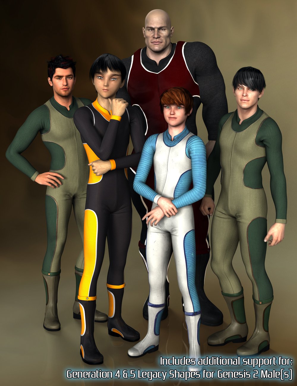 Galactic Force for Genesis 2 Male(s) by: SloshWerks, 3D Models by Daz 3D