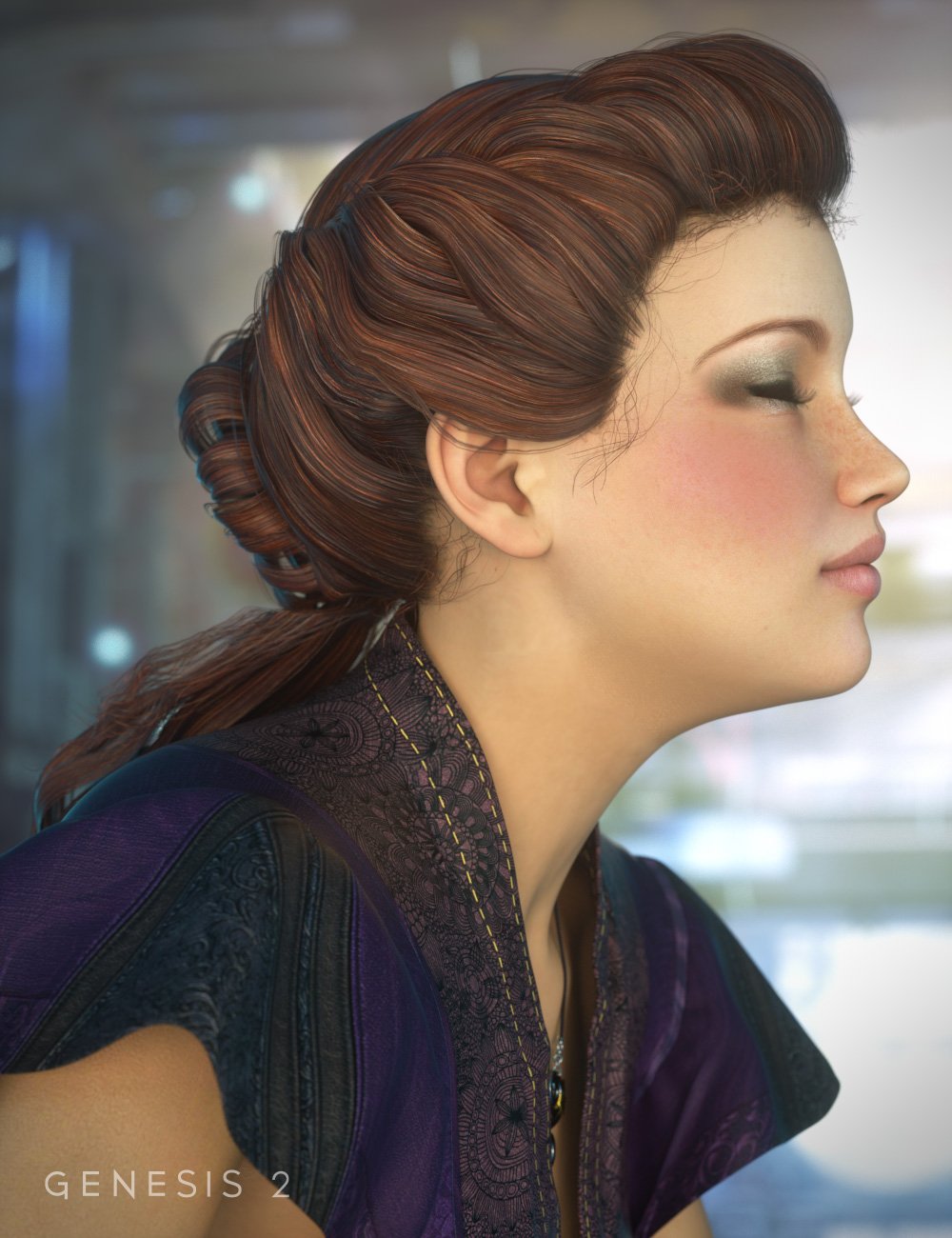 Augusta Hair for Genesis, Genesis 2 Female(s) by: goldtassel, 3D Models by Daz 3D