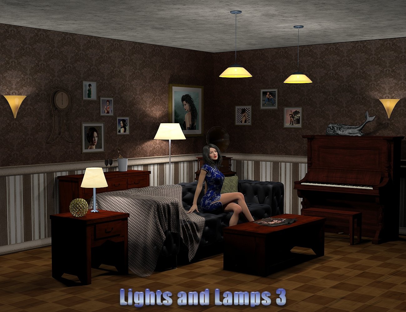 InaneGlory's Lights and Lamps 3 - Ceiling and Wall Lamps InaneGlory's Lights and Lamps 3 - Ceiling and Wall Lamps by: IDG DesignsInaneGlory, 3D Models by Daz 3D