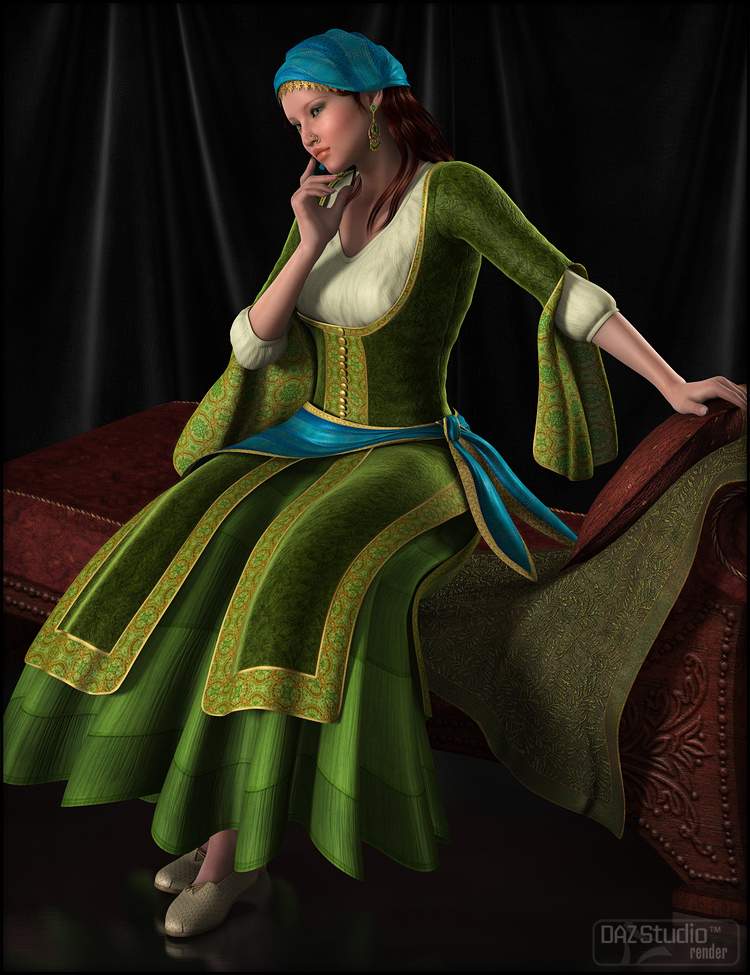 Ghawazee Coat for Genesis 2 Female(s) by: Fisty & Darc, 3D Models by Daz 3D