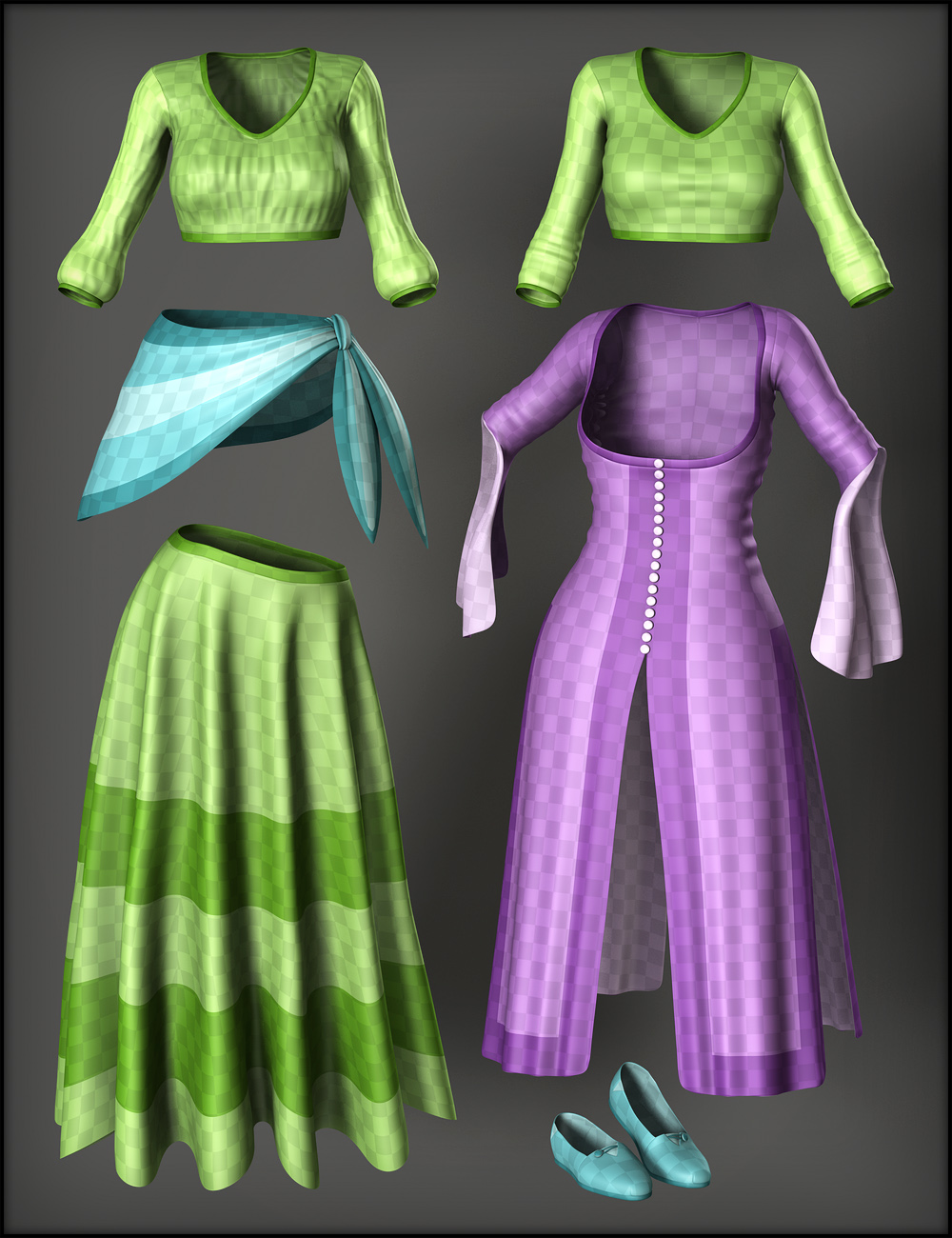 Ghawazee Coat for Genesis 2 Female(s) by: Fisty & Darc, 3D Models by Daz 3D