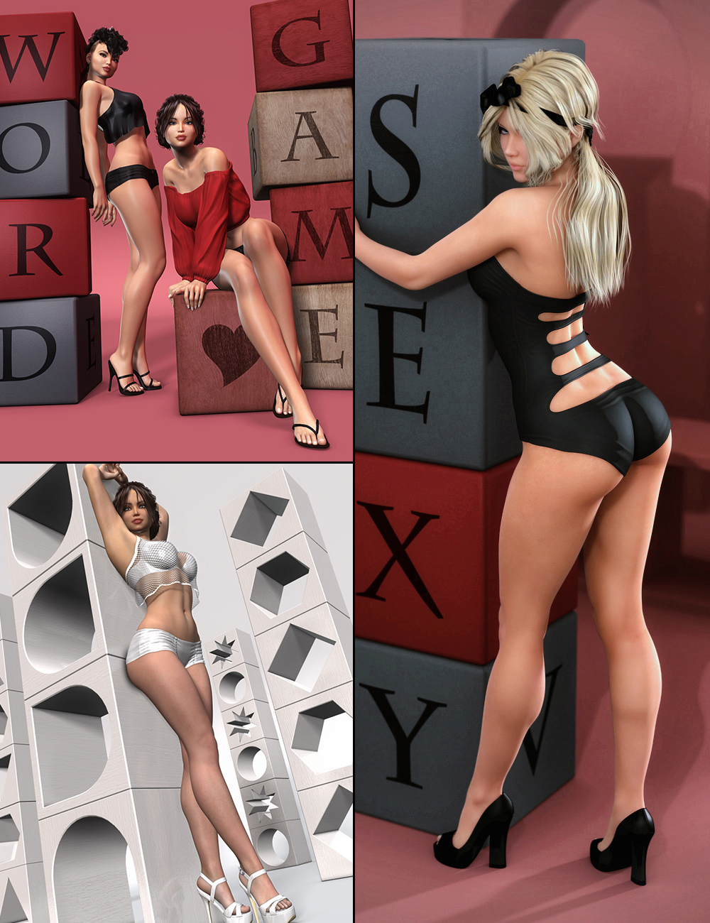 Beaut Blocks Bundle by: , 3D Models by Daz 3D