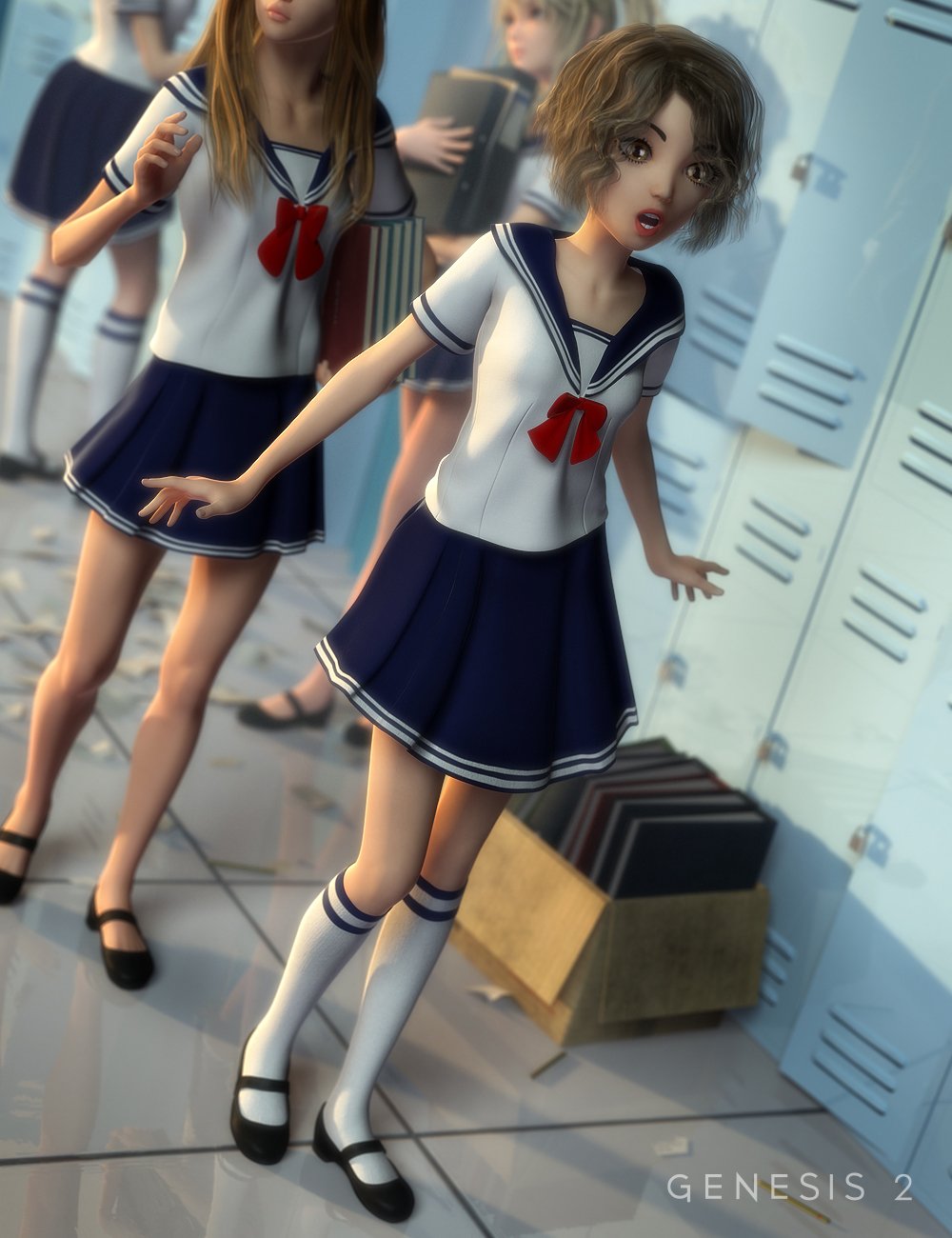 School Girl for Genesis 2 Female(s) by: Barbara BrundonSarsa, 3D Models by Daz 3D