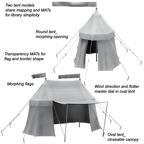 Camelot tents by: noggin, 3D Models by Daz 3D