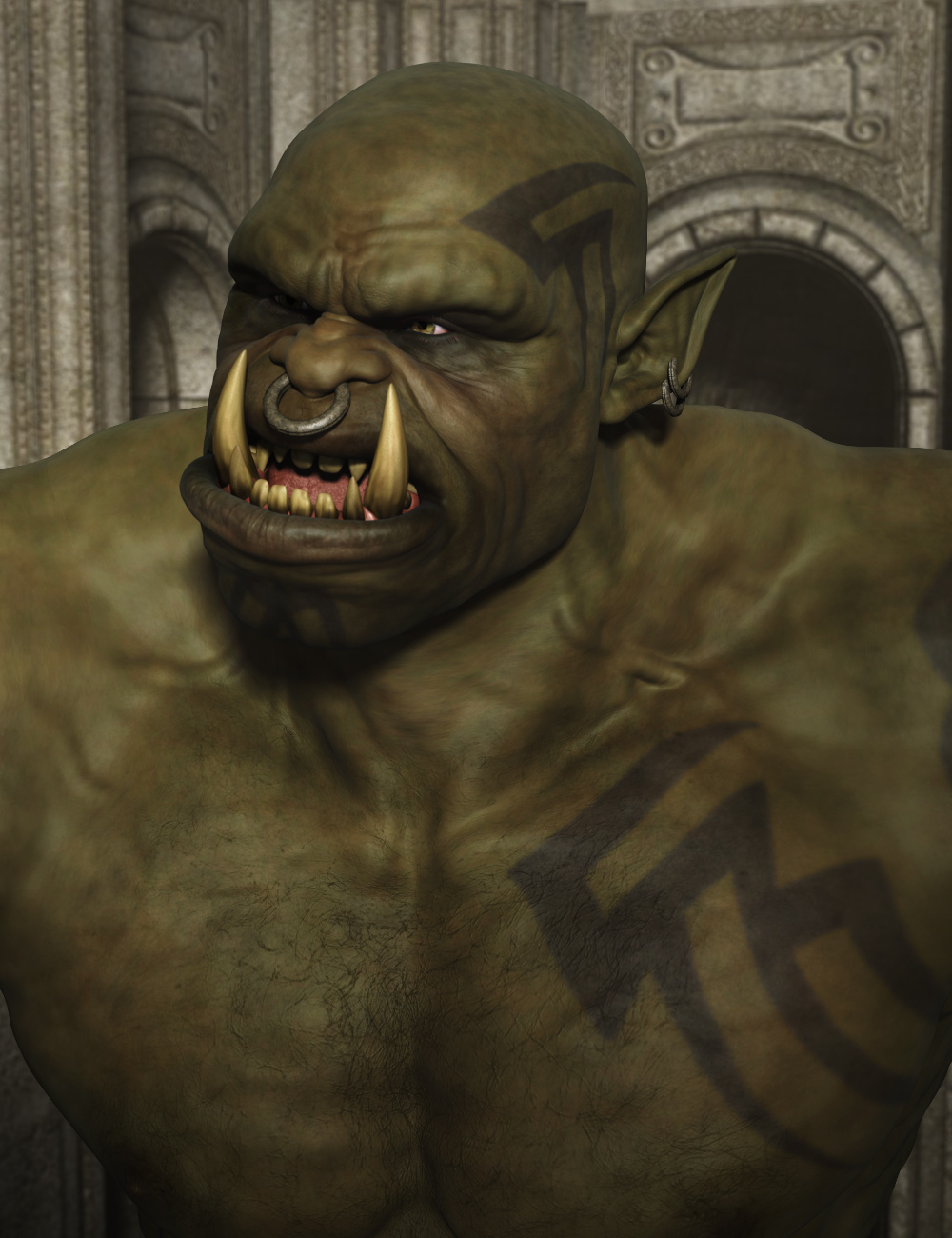 Ogora the Orc HD by: RawArt, 3D Models by Daz 3D