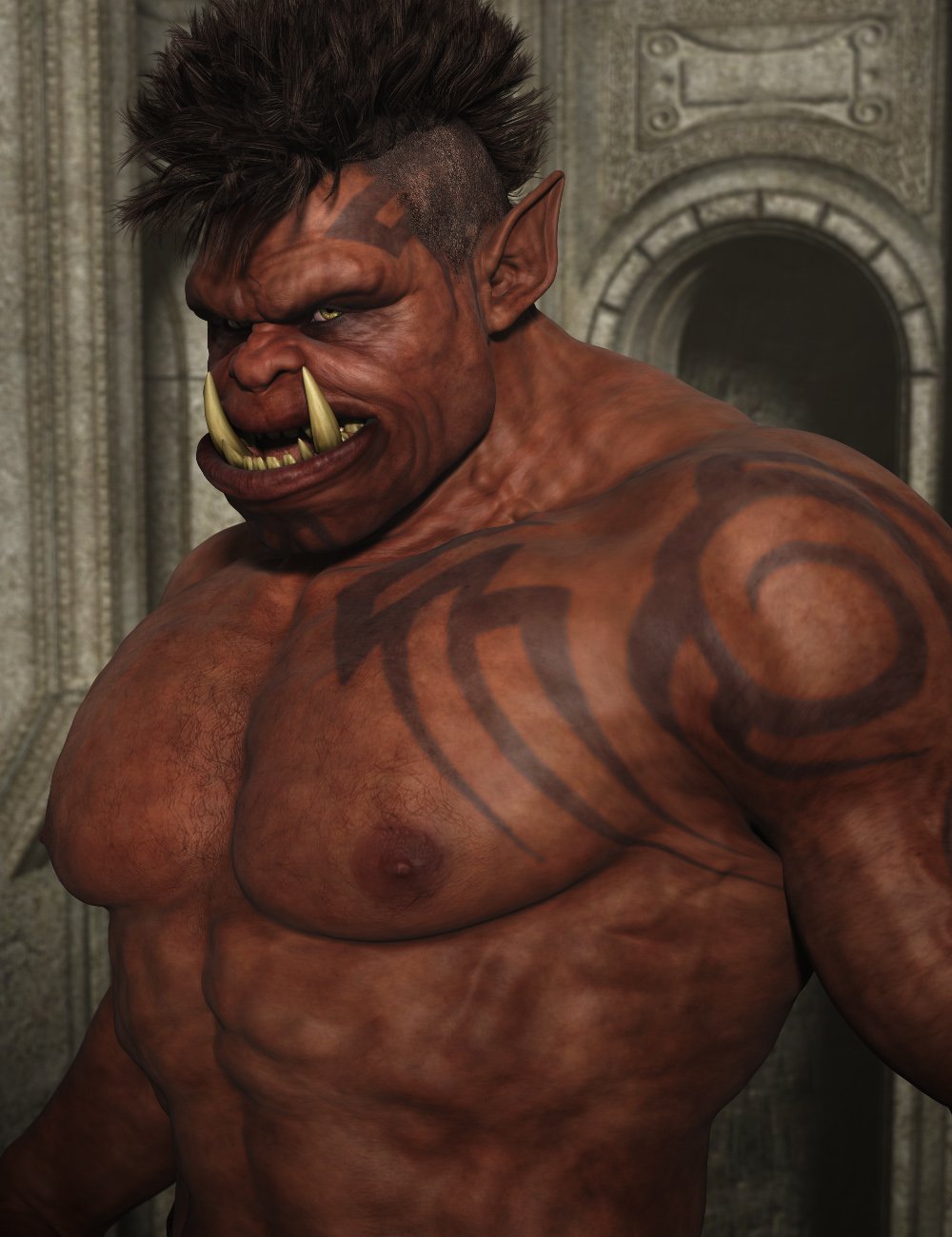 Ogora the Orc HD by: RawArt, 3D Models by Daz 3D