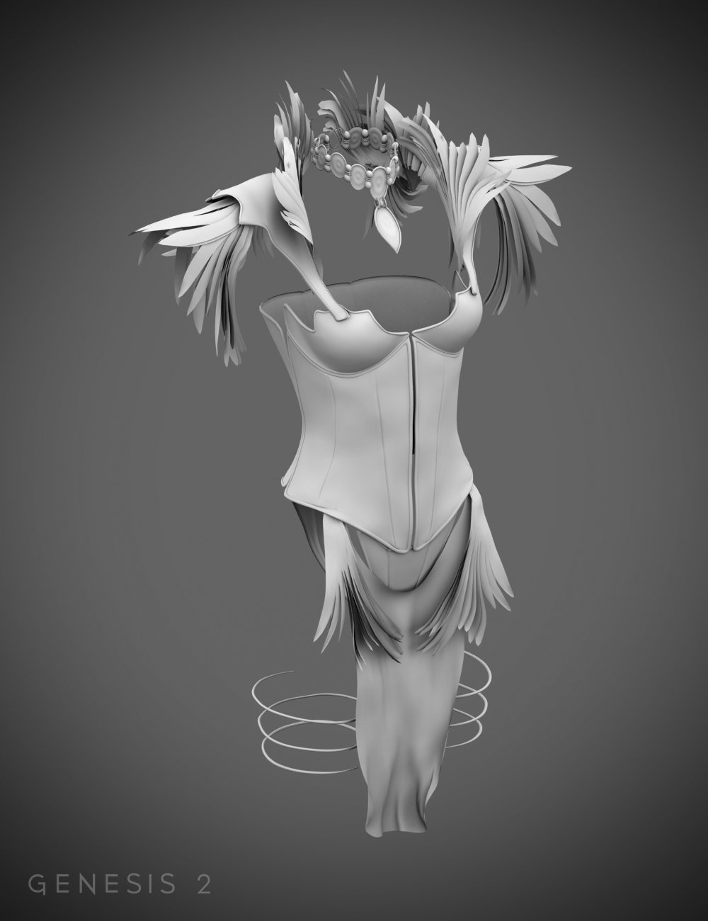 Feathered Phoenix for Genesis 2 Female(s) by: Barbara BrundonSarsa, 3D Models by Daz 3D