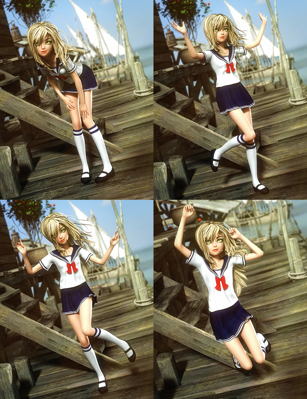 Keiko 6 Basic Poses Keiko 6 Basic Poses by: blondie9999, 3D Models by Daz 3D