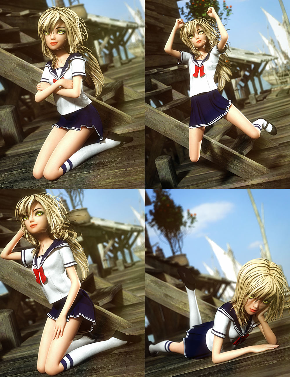 Keiko 6 Basic Poses Keiko 6 Basic Poses by: blondie9999, 3D Models by Daz 3D