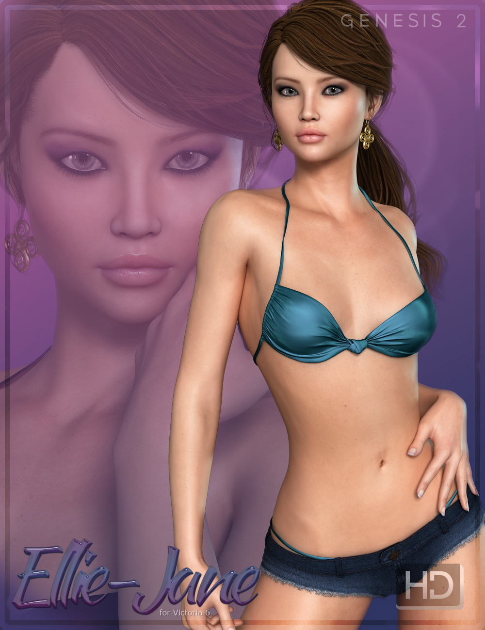 FW Ellie-Jane HD for Victoria 6 by: Fred Winkler ArtFisty & Darc, 3D Models by Daz 3D