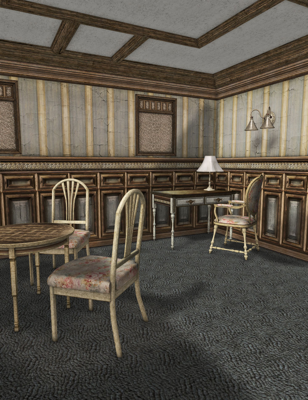 Shabby State Room by: Sarsa, 3D Models by Daz 3D