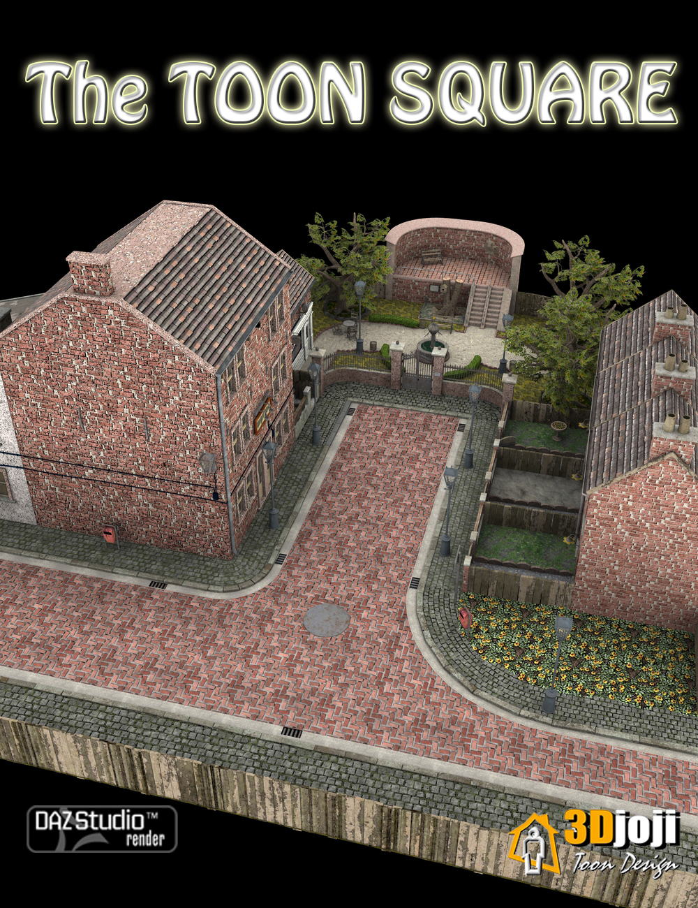 The Toon Square by: 3djoji, 3D Models by Daz 3D