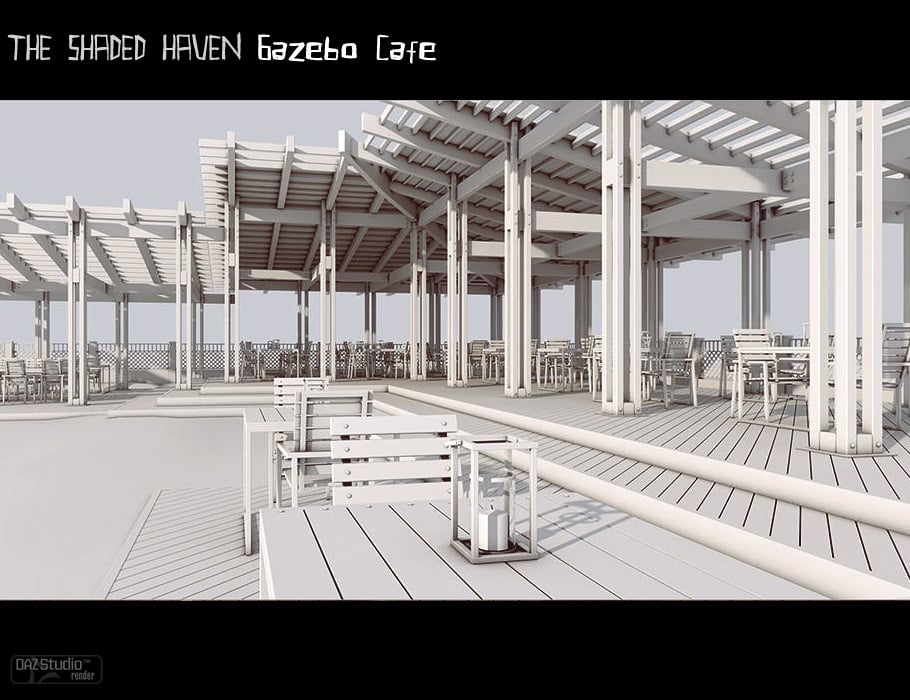 Shaded Haven Gazebo Cafe Shaded Haven Gazebo Cafe by: ForbiddenWhispersFWDesign, 3D Models by Daz 3D