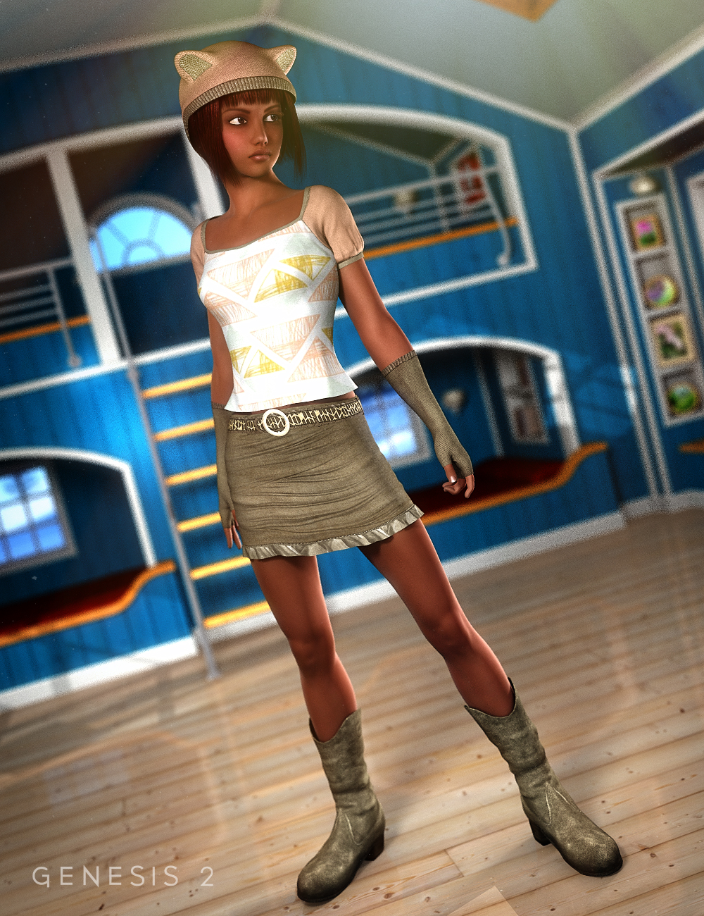 Purrfectly Playful Outfit Textures by: Sarsa, 3D Models by Daz 3D