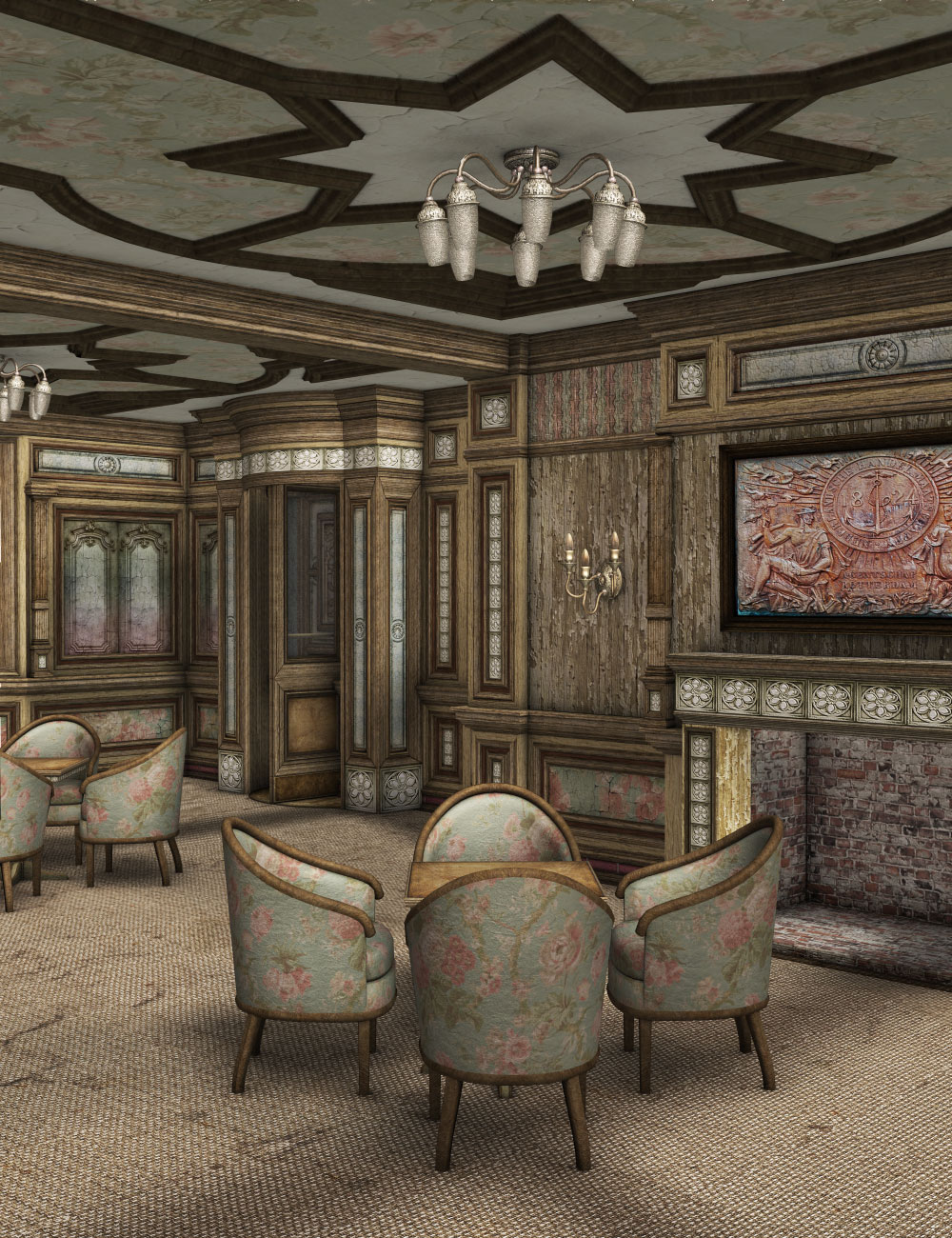 Shabby Smoking Room by: Sarsa, 3D Models by Daz 3D