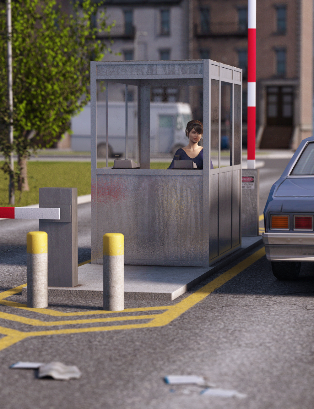 Toll Booth by: ARTCollab, 3D Models by Daz 3D