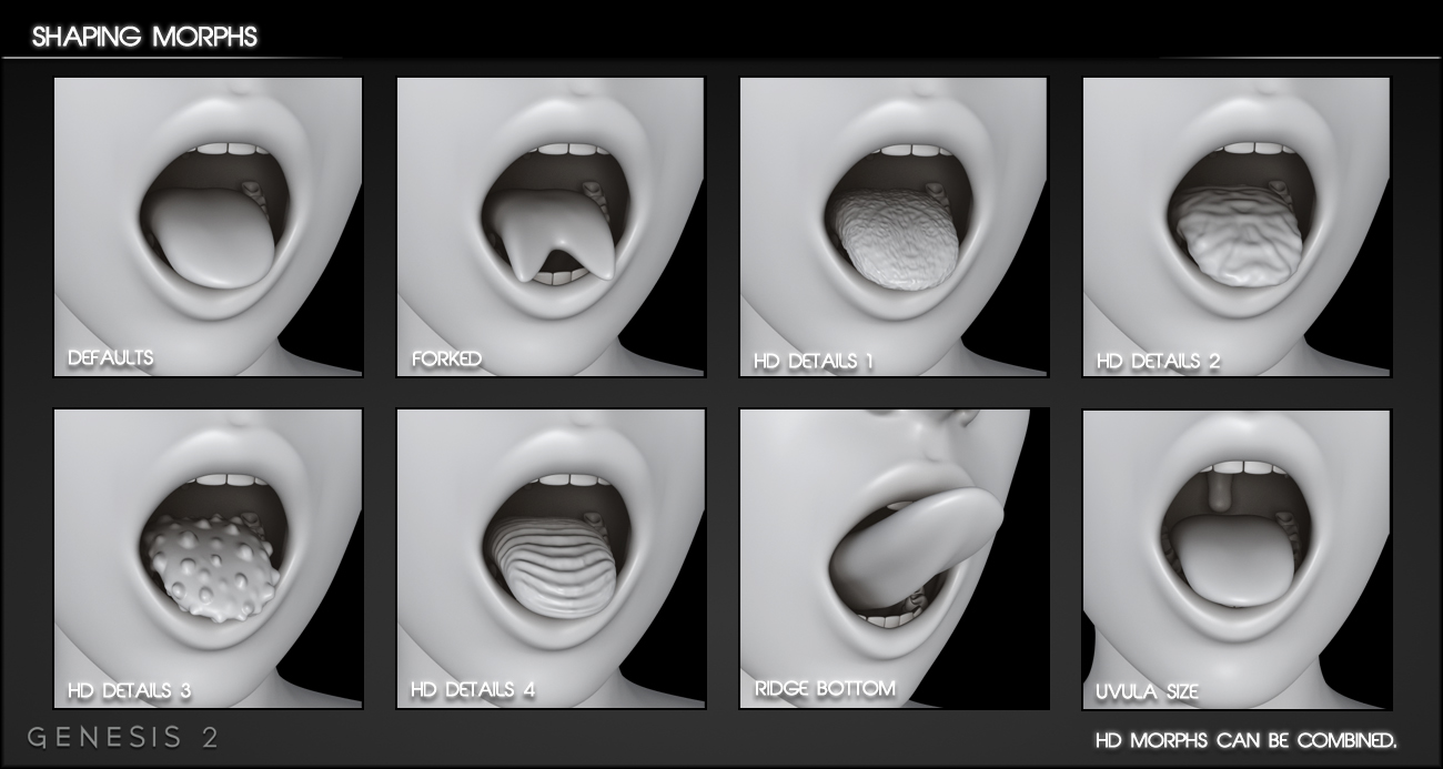 Tongue Control For Genesis 2 Male S And Female S Daz 3d