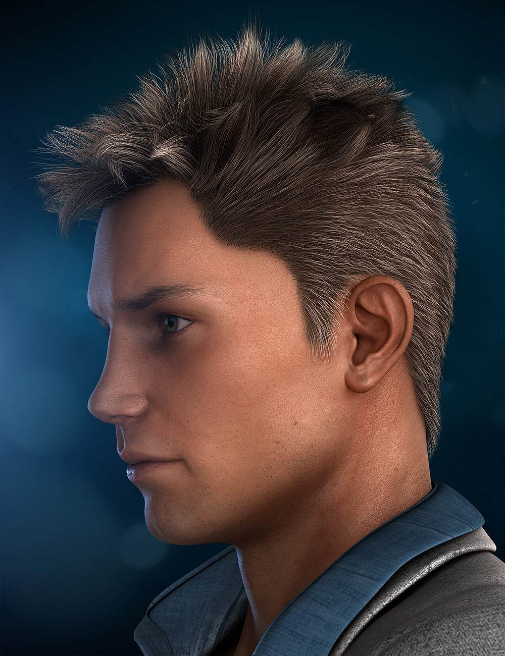 Real Short Hair for Genesis 2 Male(s) by: Laticis Imagery, 3D Models by Daz 3D