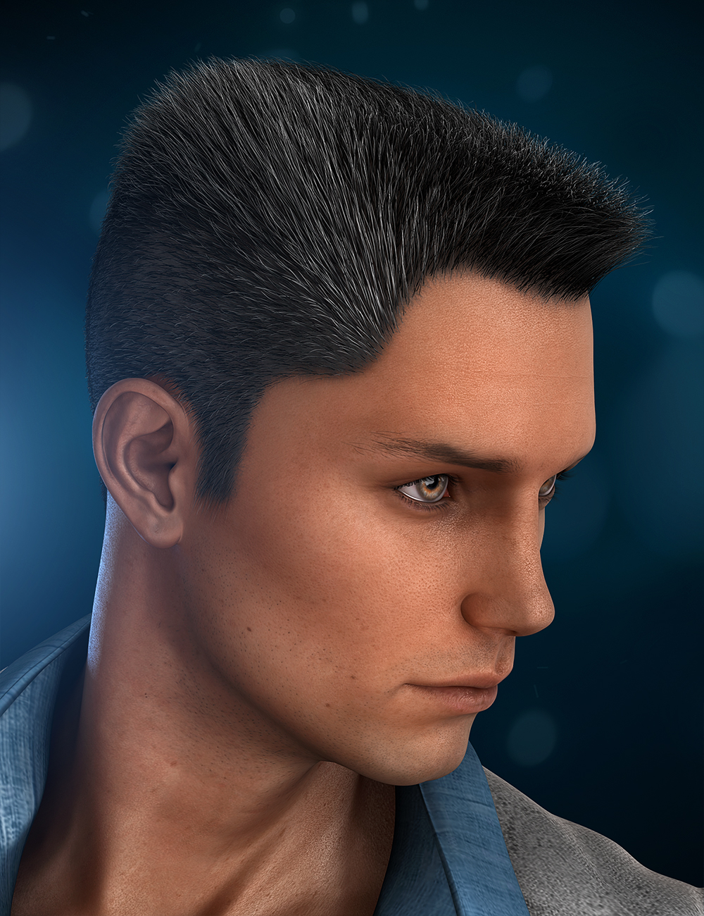 Real Short Hair for Genesis 2 Male(s) by: Laticis Imagery, 3D Models by Daz 3D