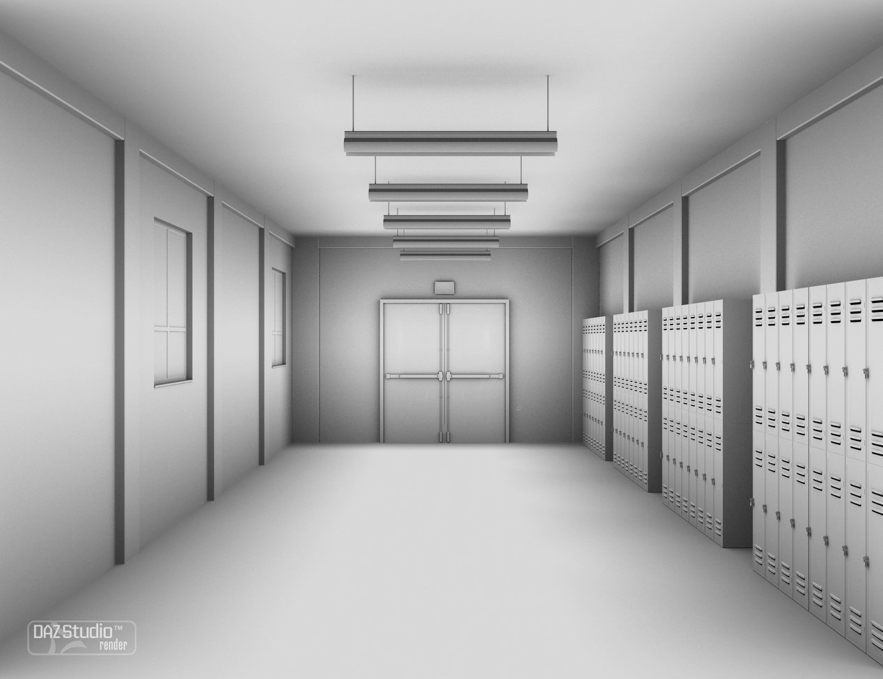 School Hallway School Hallway by: , 3D Models by Daz 3D