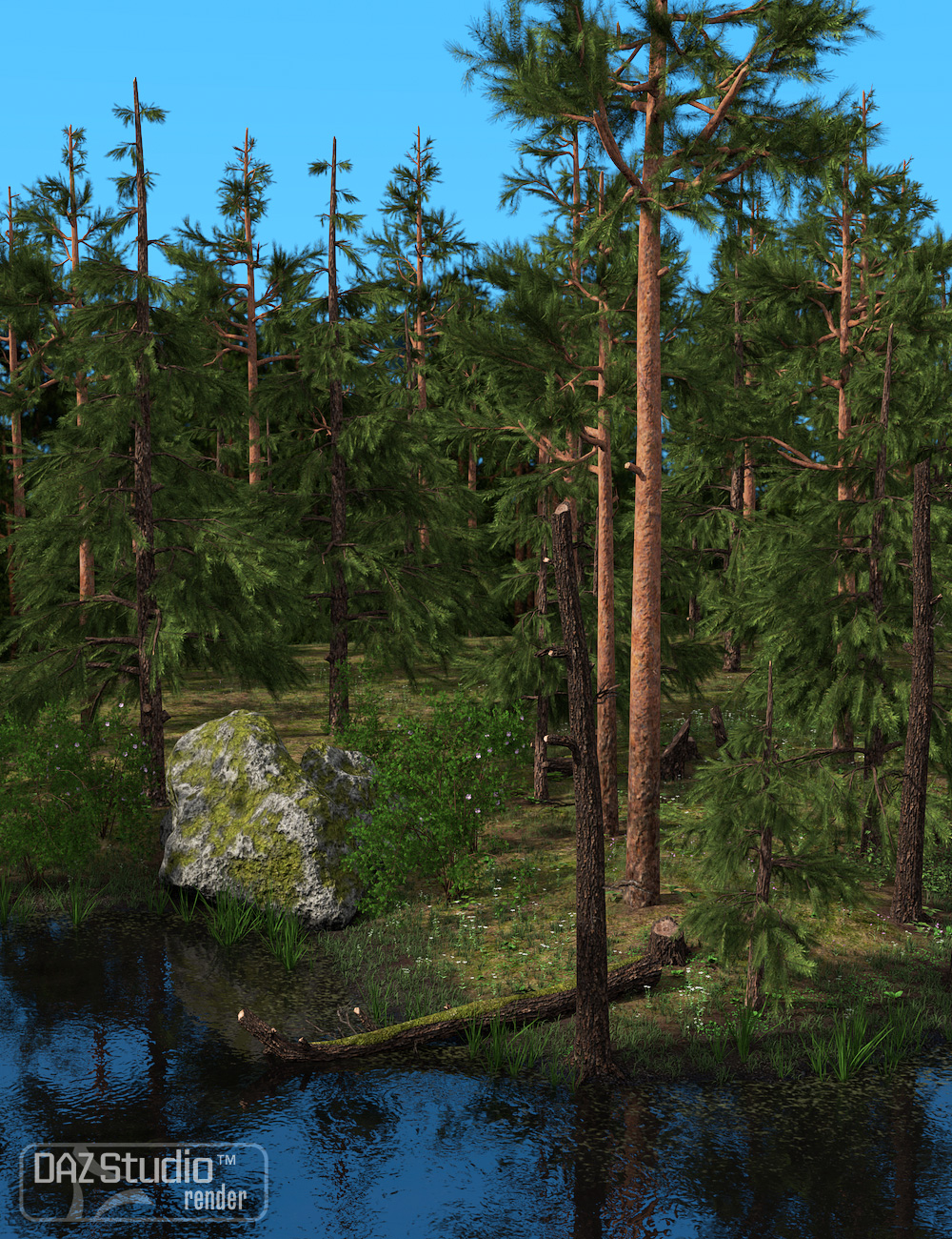 Nature - Lake and Forest by: Andrey Pestryakov, 3D Models by Daz 3D