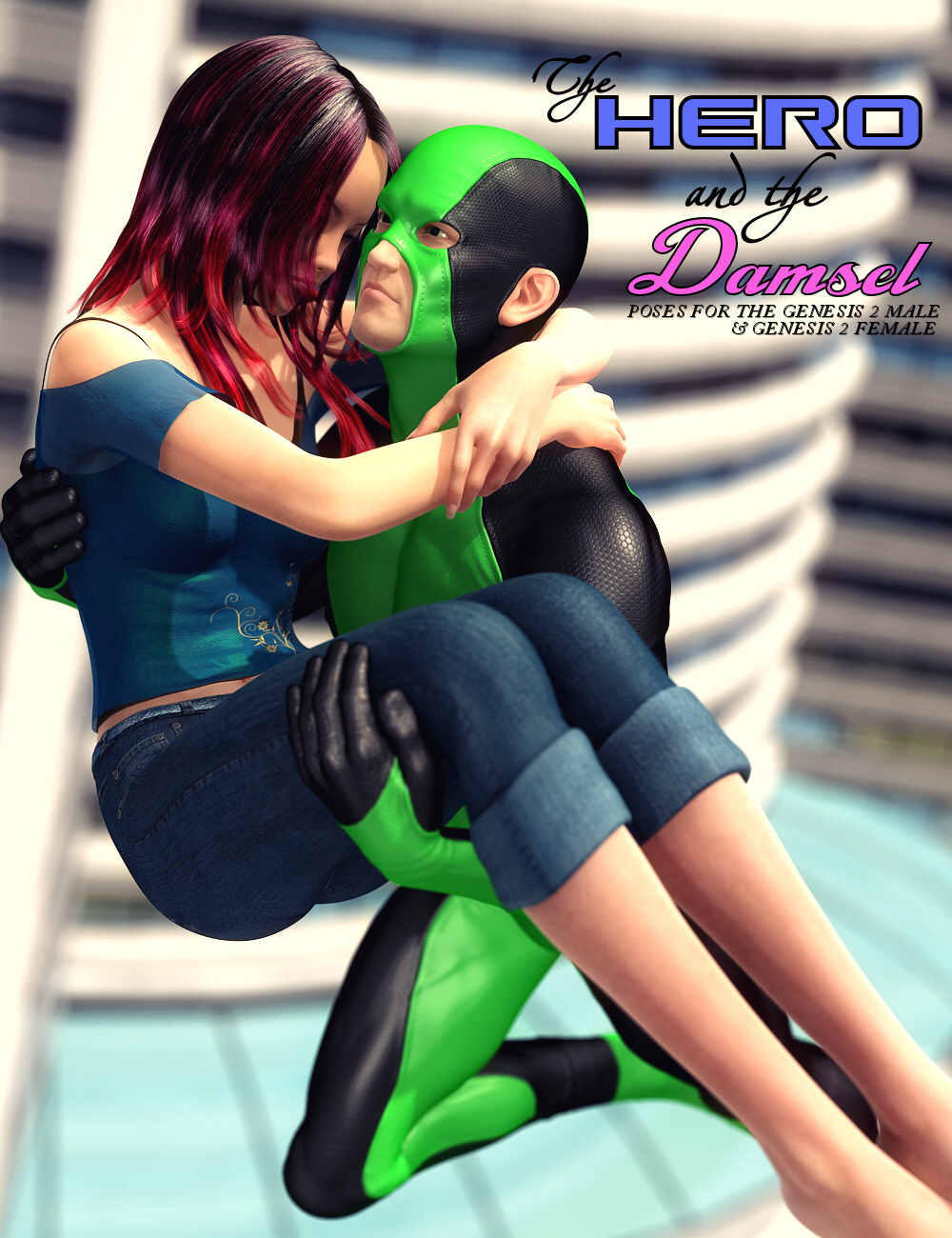 The Hero and the Damsel Poses by: Mattymanx, 3D Models by Daz 3D