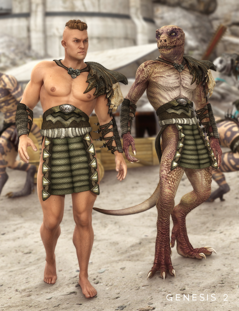 Totem Outfit for Genesis 2 Male(s) by: Mada, 3D Models by Daz 3D