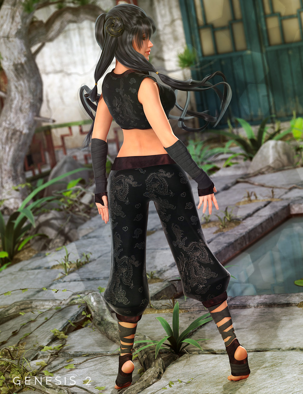 Ninja Keiko for Genesis 2 Female(s) by: 4blueyes, 3D Models by Daz 3D