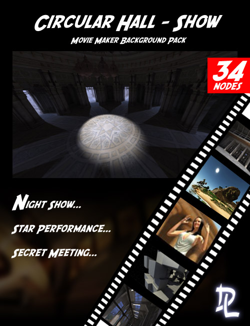Movie Maker Circular Hall by: Dreamlight, 3D Models by Daz 3D