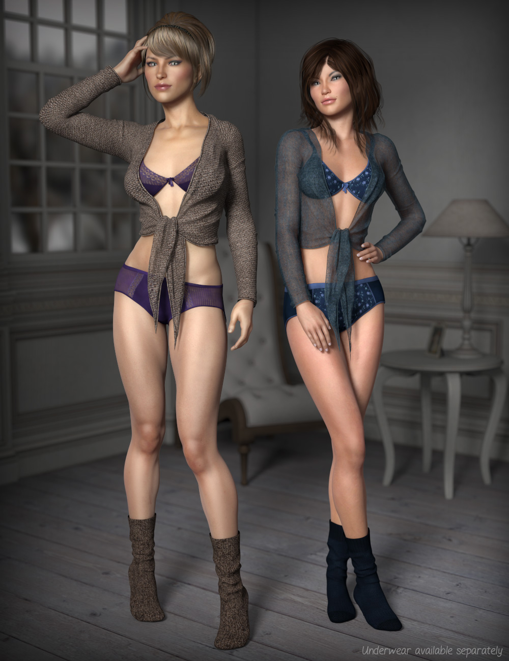 Colors for Sunday Casuals: Cozies by: esha, 3D Models by Daz 3D