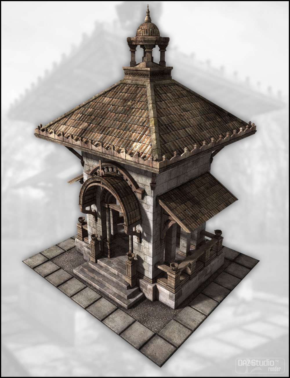 Pavilion of Montchanin Fallen by: Jack Tomalin, 3D Models by Daz 3D