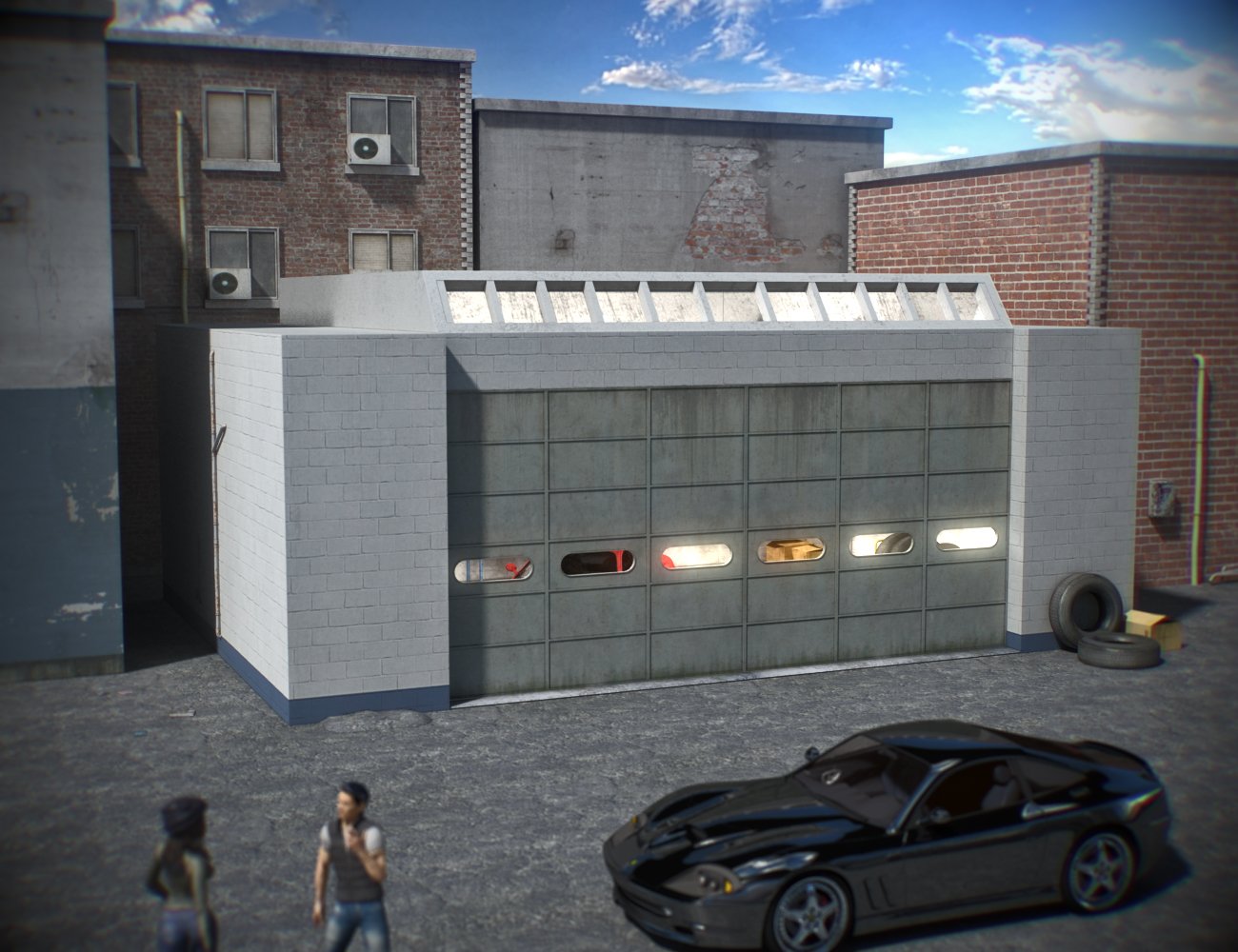 Garage Hideout Garage Hideout by: , 3D Models by Daz 3D