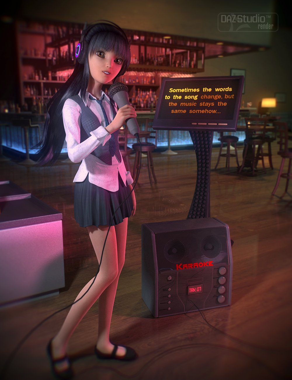 Karaoke Machine by: Valandar, 3D Models by Daz 3D