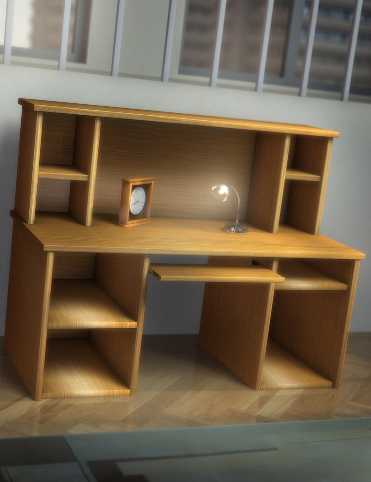 Work Desk Set by: ARTCollab, 3D Models by Daz 3D