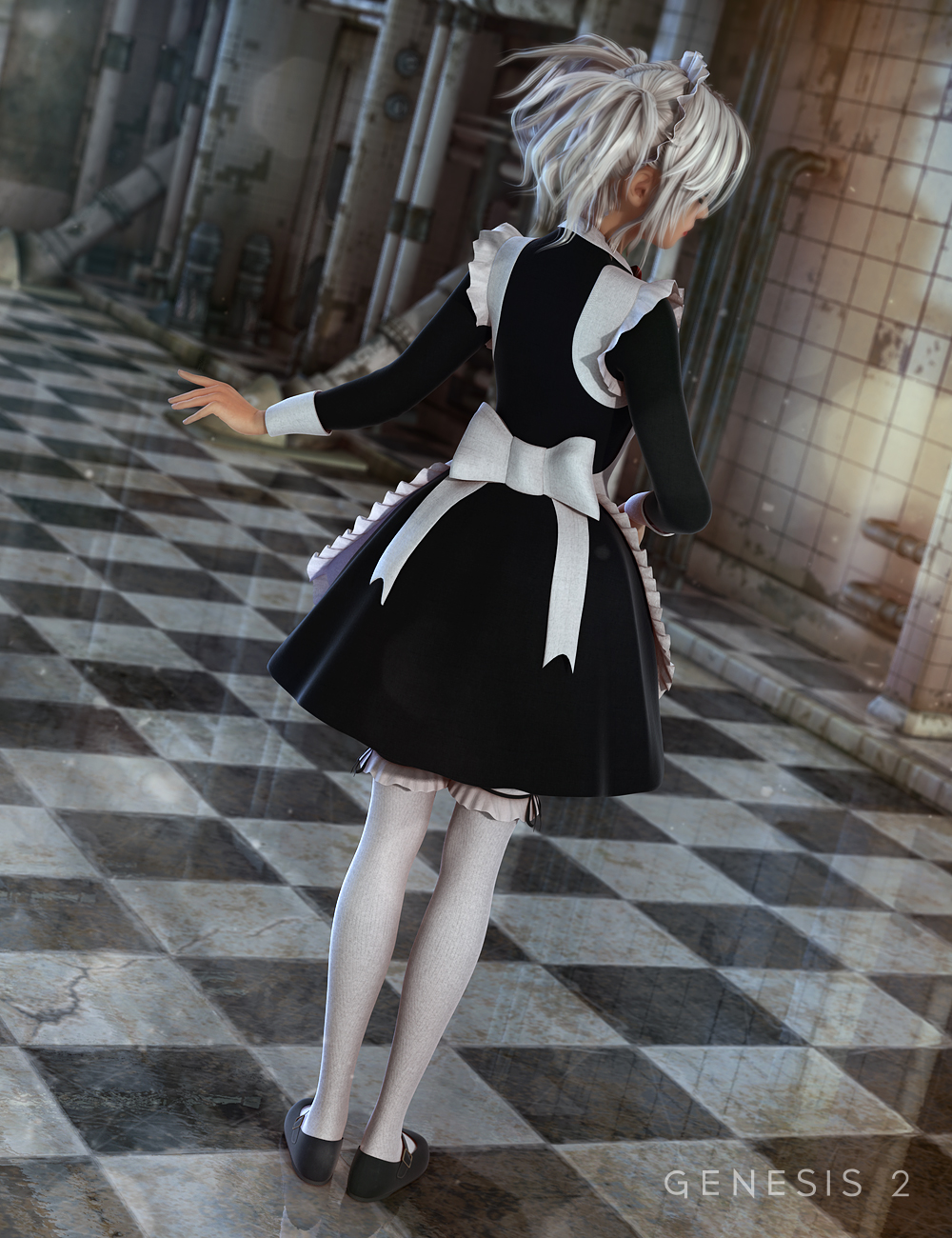 The Maid Outfit for Genesis 2 Female(s) by: NikisatezSarsa, 3D Models by Daz 3D