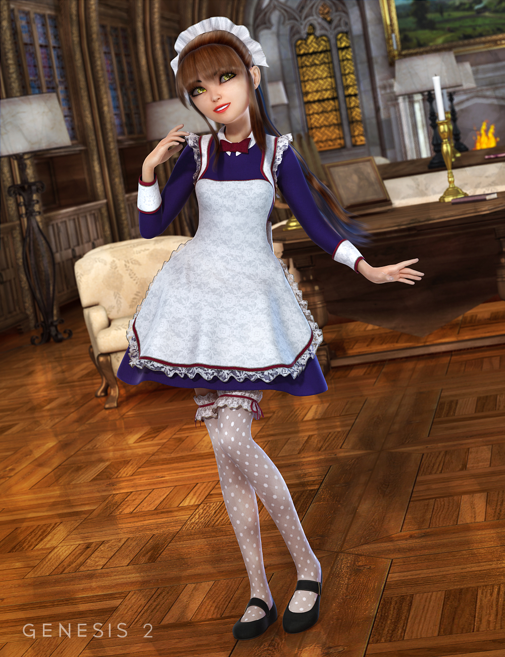 The Maid Outfit Textures | Daz 3D