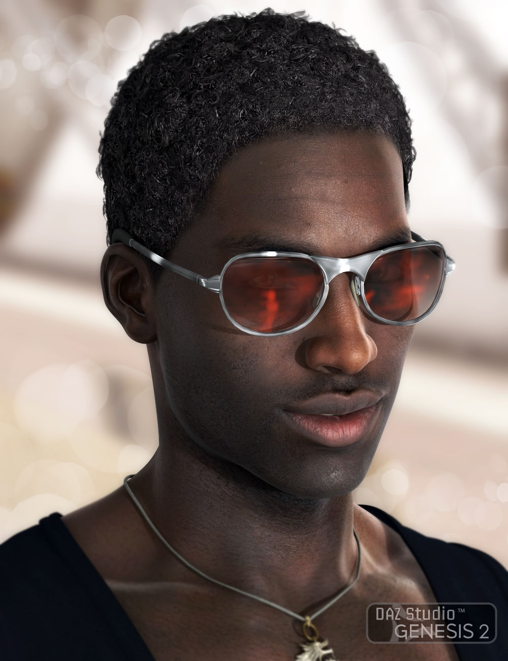 Omri Hair for Genesis 2 Male(s) by: AprilYSH, 3D Models by Daz 3D