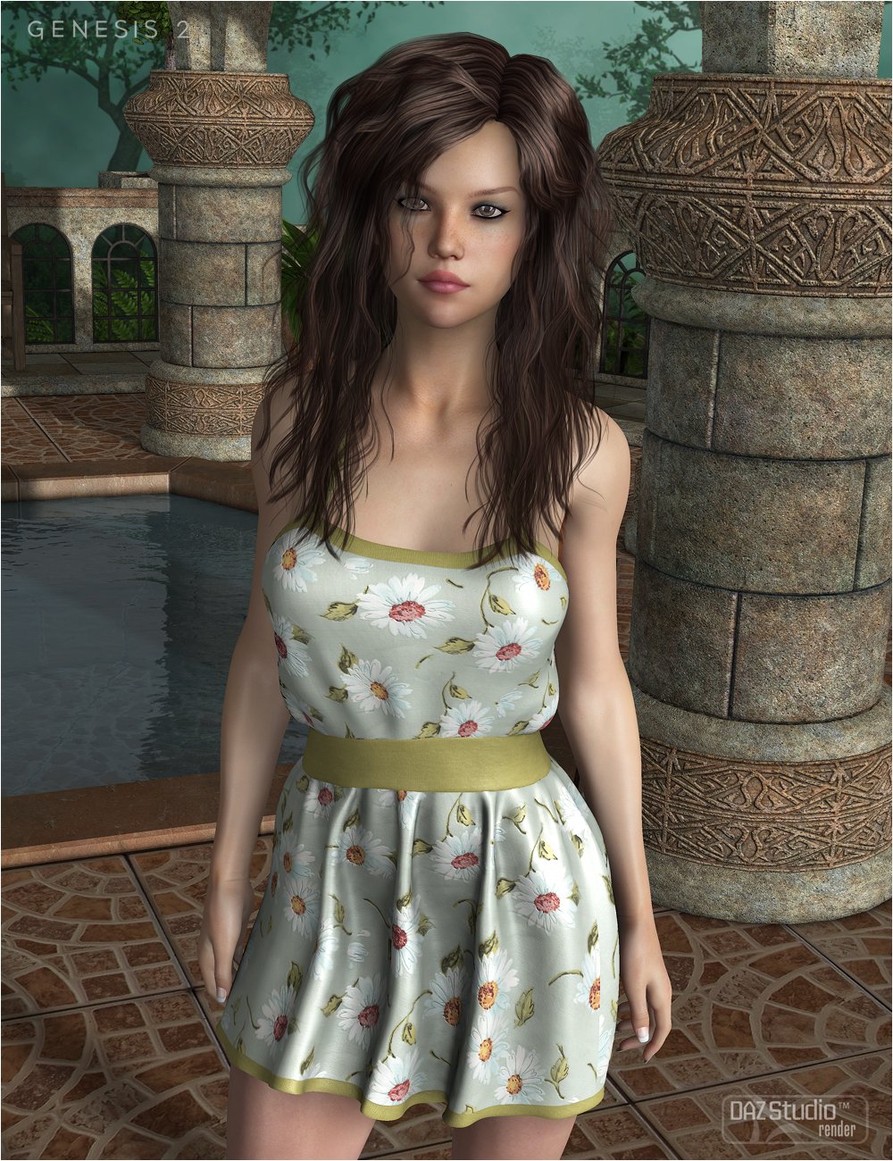 Textures for Seana Dress by: OziChick, 3D Models by Daz 3D