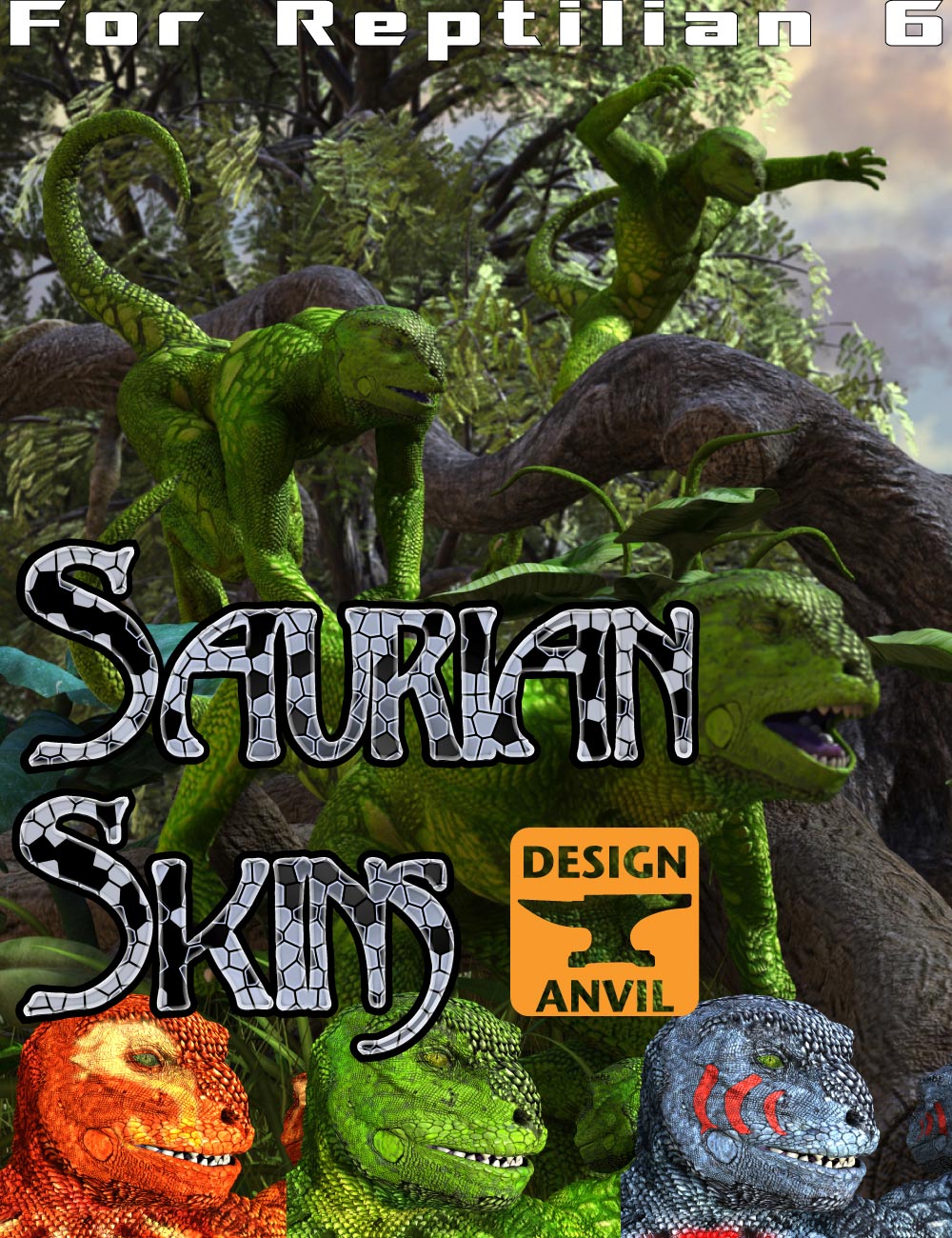 DA Saurian Skins for Reptilian 6 HD by: Design Anvil, 3D Models by Daz 3D
