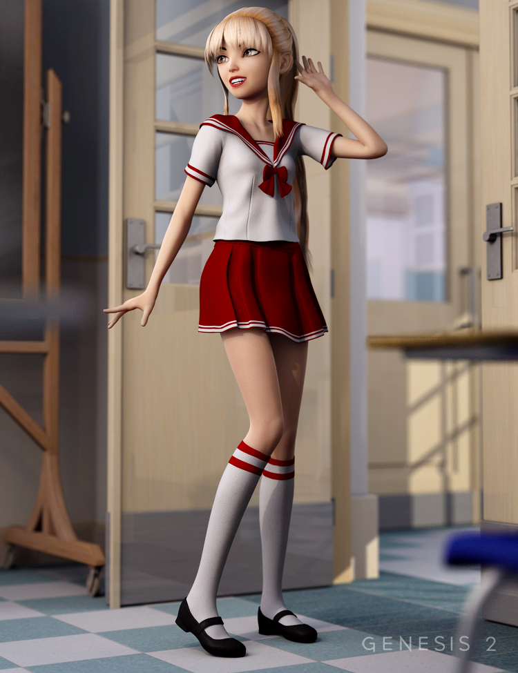 School Girl Textures Daz 3D