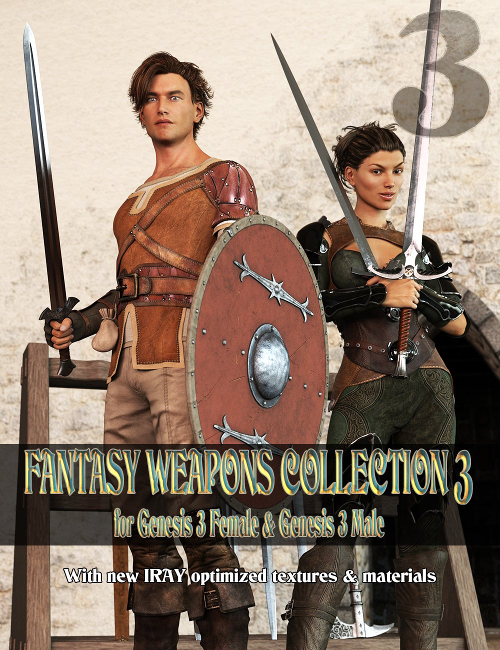Fantasy Weapons Collection 3 by: Porsimo, 3D Models by Daz 3D