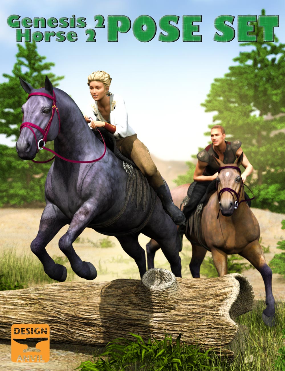 DA Horse and Rider Poses by: Design Anvil, 3D Models by Daz 3D