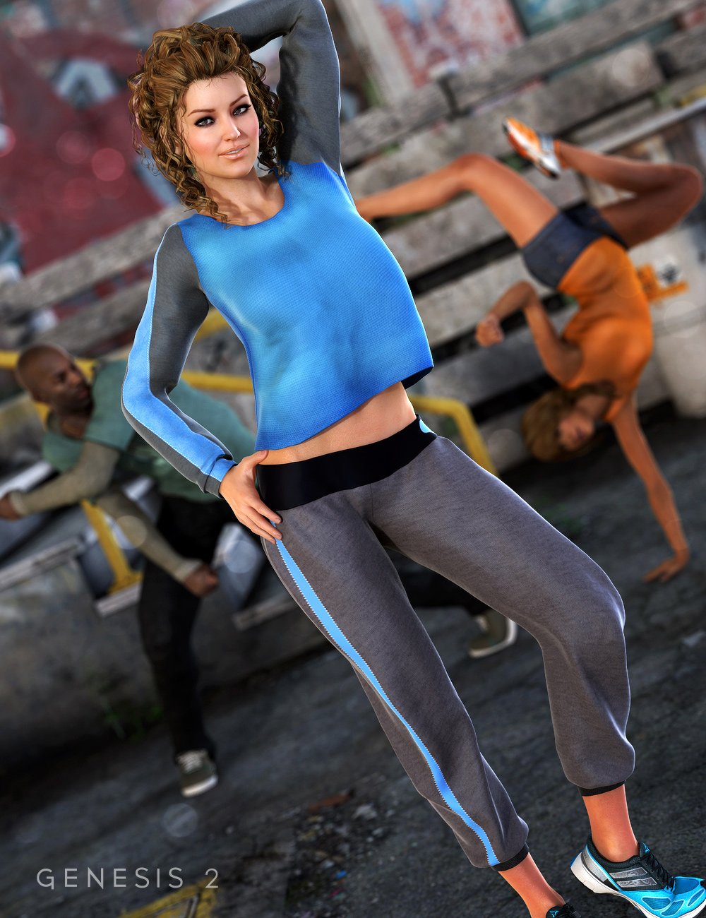 Swerve Outfit for Genesis 2 Female(s) by: Barbara BrundonEmilyPaige, 3D Models by Daz 3D