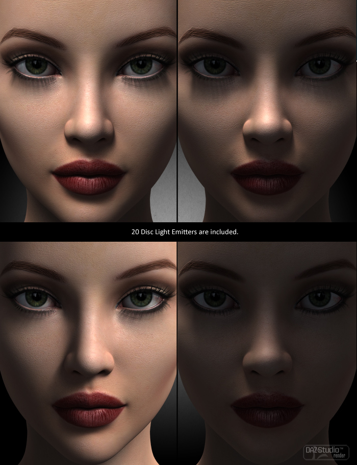 Advanced D.I.Y Portrait Lights for DS4 by: ForbiddenWhispers, 3D Models by Daz 3D