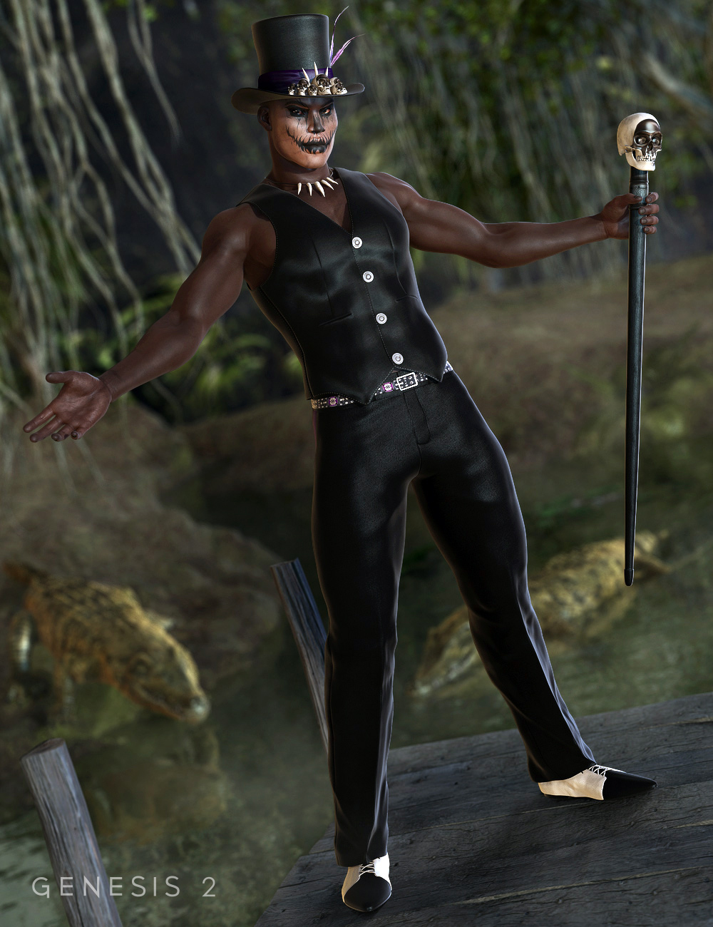 Shadow Man Outfit for Genesis 2 Male(s) by: NikisatezShox-Design, 3D Models by Daz 3D