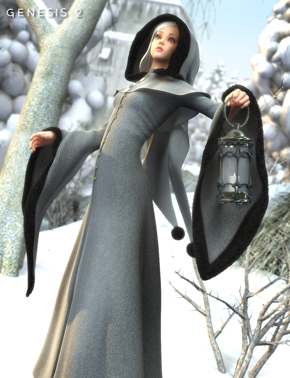 Winter Fantasy for Genesis 2 Female(s) by: MadaSarsa, 3D Models by Daz 3D