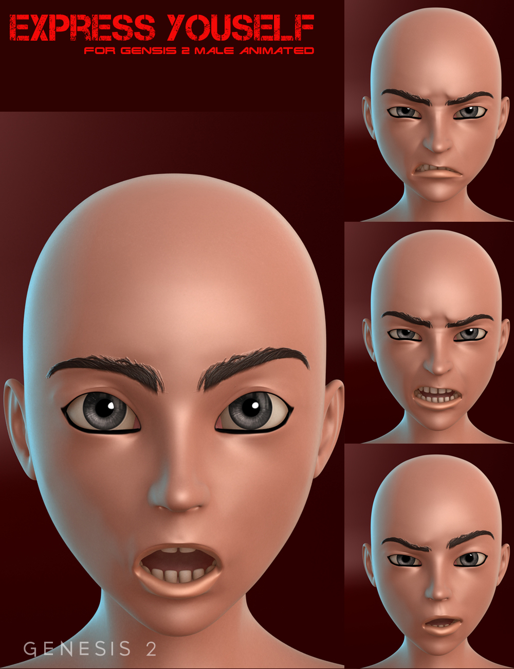 Express Yourself - Expressions for Animated Shapes by: Muscleman, 3D Models by Daz 3D