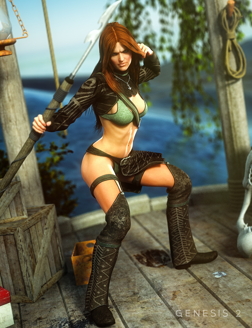 Harpoon Girl Outfit Textures