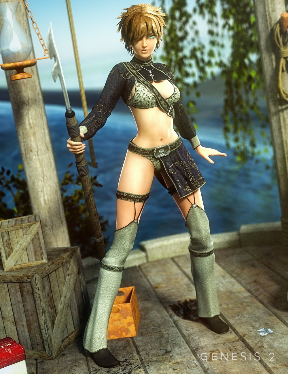 Harpoon Girl Outfit Textures Harpoon Girl Outfit Textures by: Sarsa, 3D Models by Daz 3D